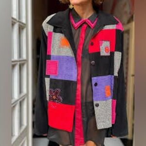90s Koret Multicolor Patchwork Men's Jacket